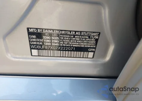 2007 Mercedes-Benz E 350 4Matic from USA, damaged, VIN WDBUF87X07X222071